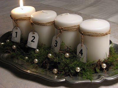 adventní svícny, adventní svíčky, návod, návod jak vyrobit adventní věnec, fotonávod věnec, vánoční věneček