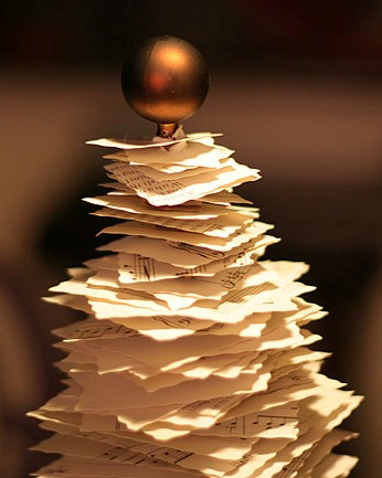 návod jak vyrobit papírový vánoční stromeček